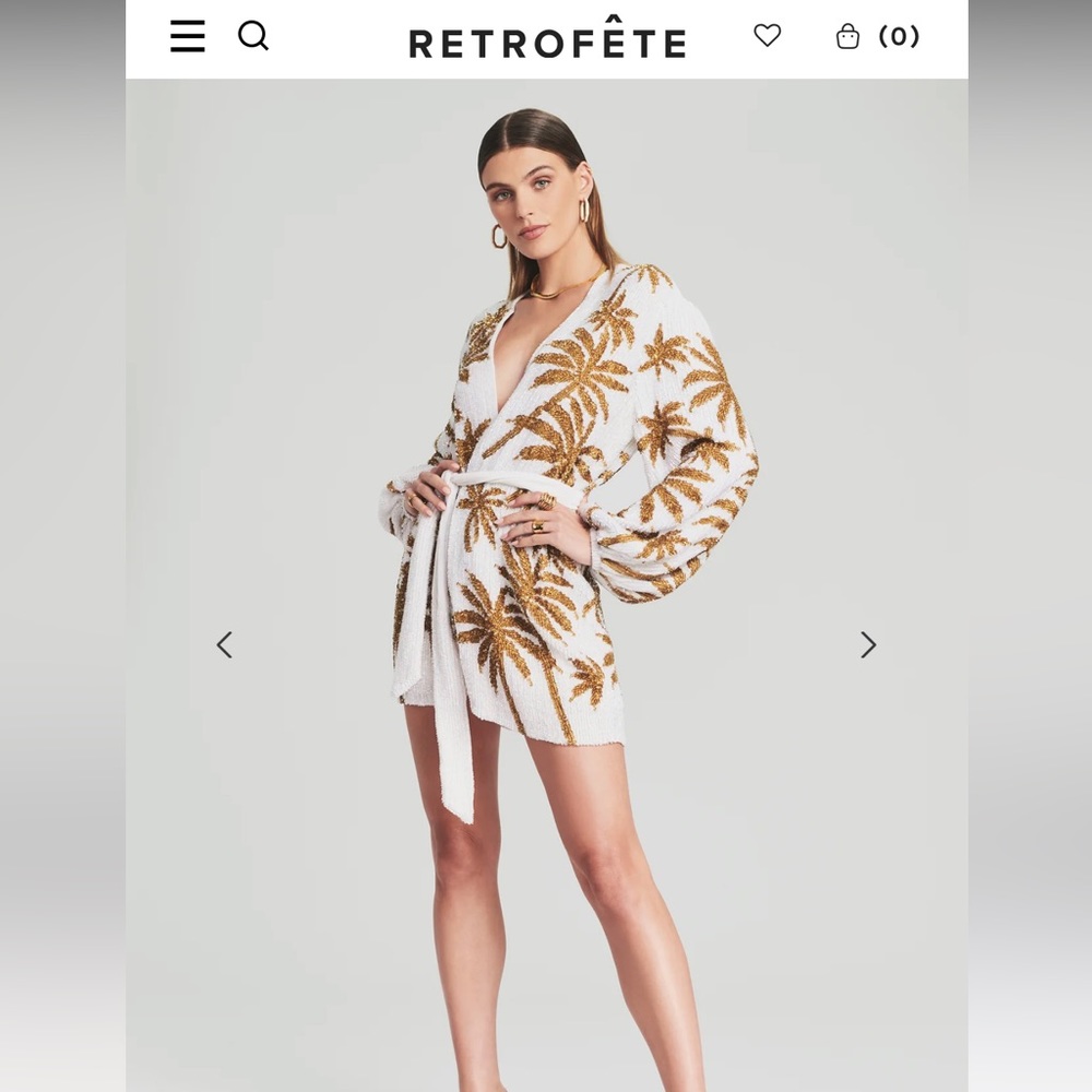 Retrofete Gabrielle Palm Tree dress! Worn once to a bachelorette dinner. Cute!!